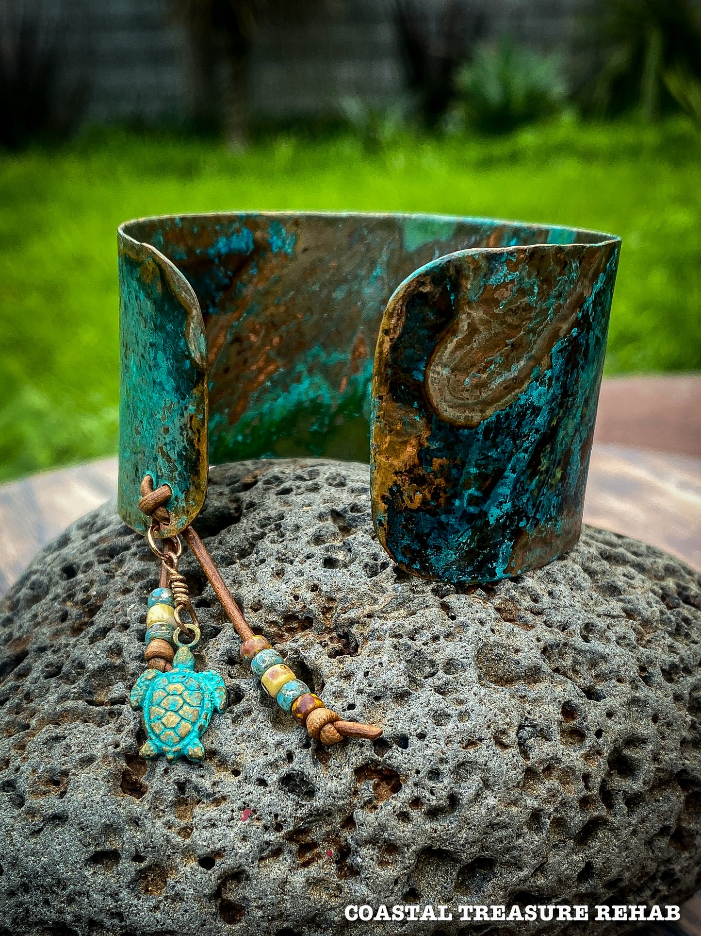 HAND-FORGED COPPER PATINA CUFF