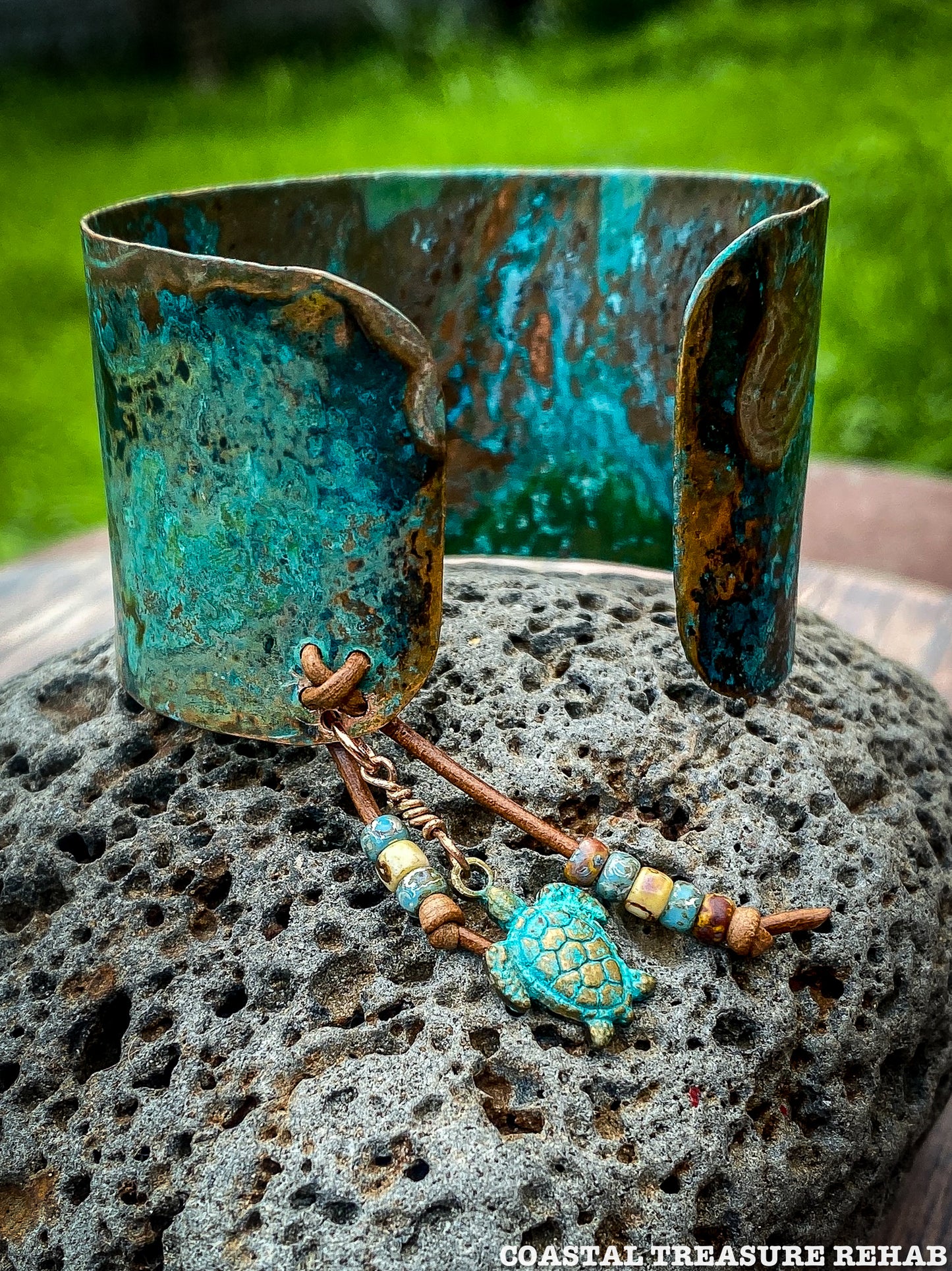 HAND-FORGED COPPER PATINA CUFF