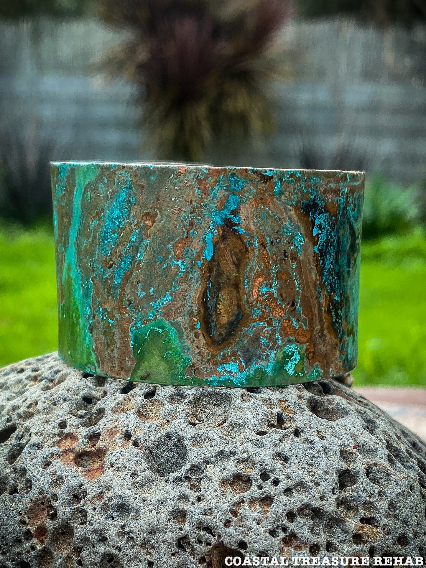 HAND-FORGED COPPER PATINA CUFF