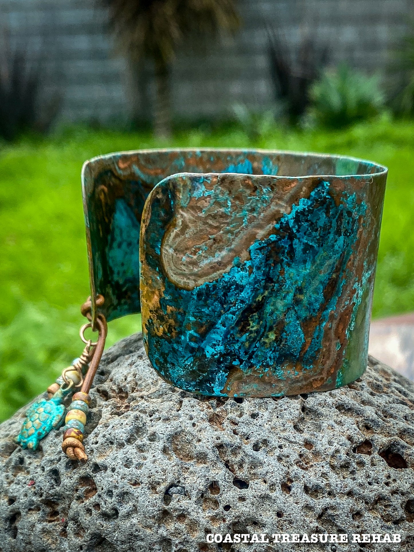 HAND-FORGED COPPER PATINA CUFF