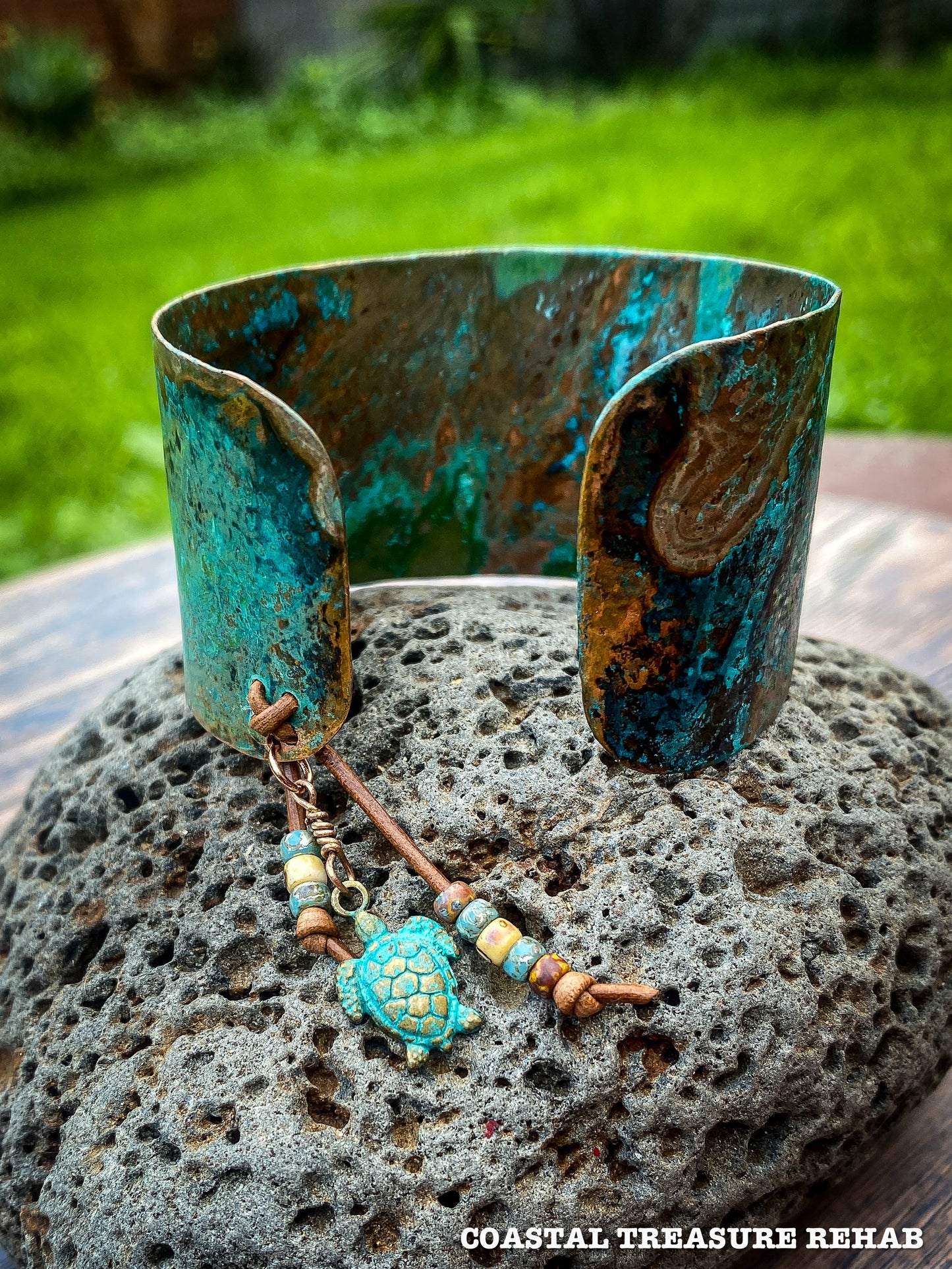 HAND-FORGED COPPER PATINA CUFF