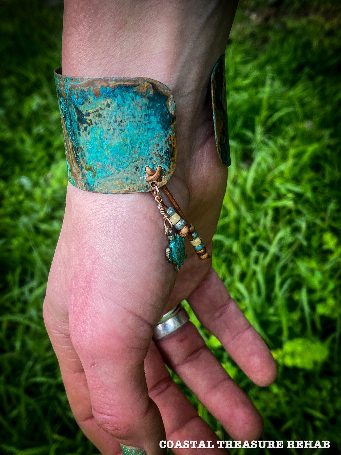 HAND-FORGED COPPER PATINA CUFF