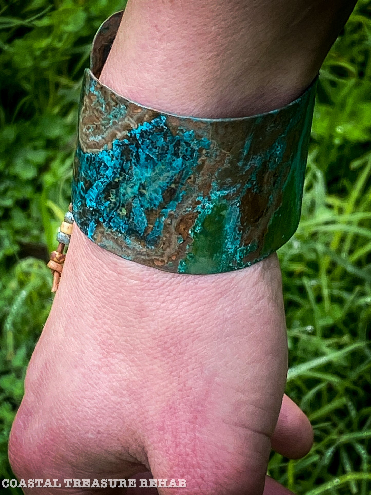 HAND-FORGED COPPER PATINA CUFF