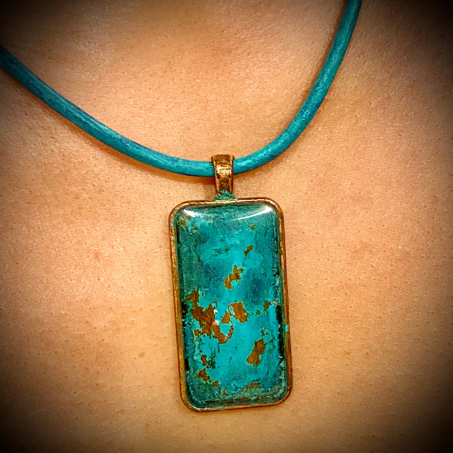 PATINA TRAY NECKLACE - "OCEAN"