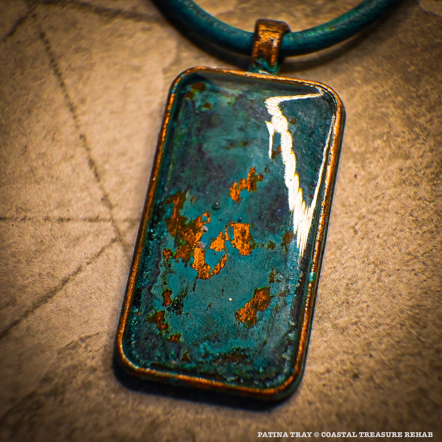 PATINA TRAY NECKLACE - "OCEAN"