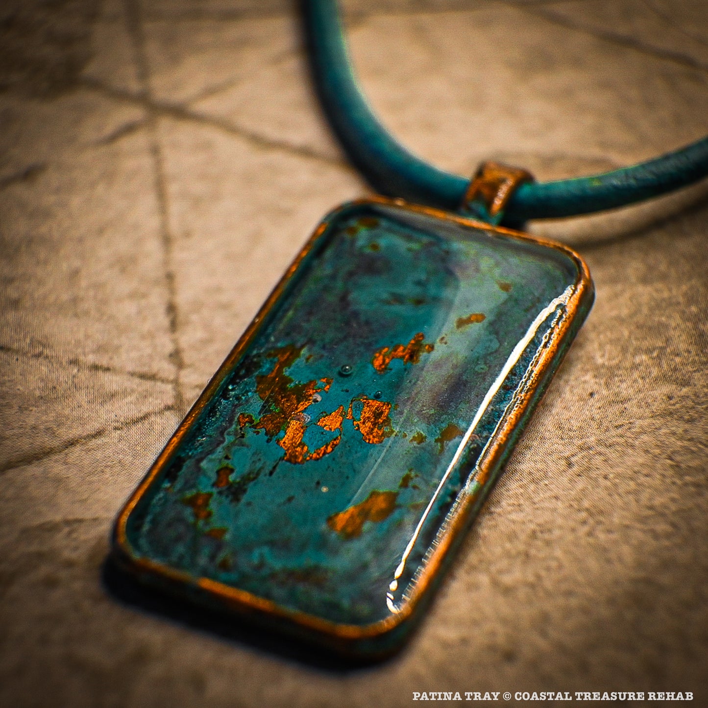 PATINA TRAY NECKLACE - "OCEAN"